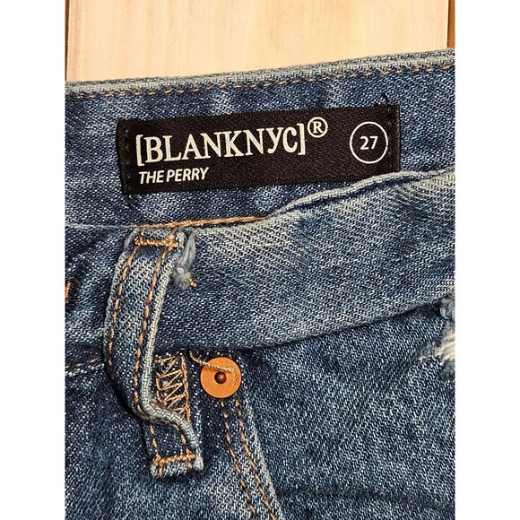 Blanknyc The Perry Mom Shorts Distressed High-Rise Denim Size 27 Women’s NWT - Picture 3 of 5